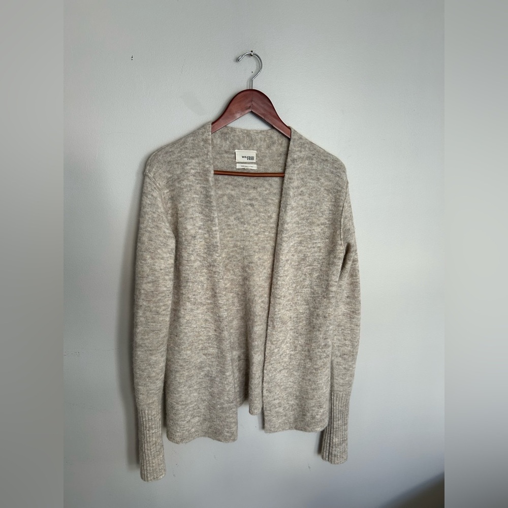 Wilfred Light Gray Open Front Cardigan